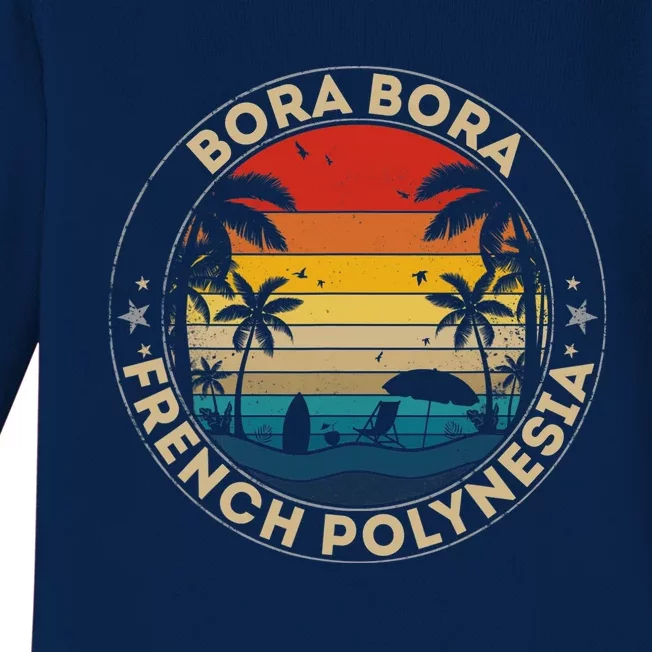 Bora Bora Souvenir French Polynesia Reminder Baby Long Sleeve Bodysuit