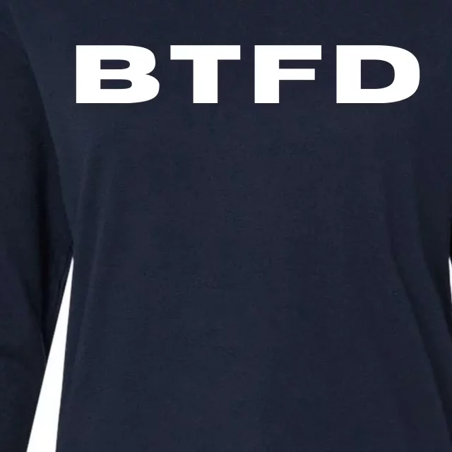 BTFD Buy The F'ing Dip, Trading Stocks, Bitcoin, Crypto, BTC Womens Cotton Relaxed Long Sleeve T-Shirt