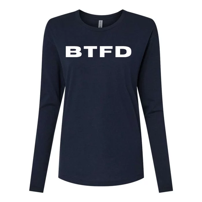 BTFD Buy The F'ing Dip, Trading Stocks, Bitcoin, Crypto, BTC Womens Cotton Relaxed Long Sleeve T-Shirt