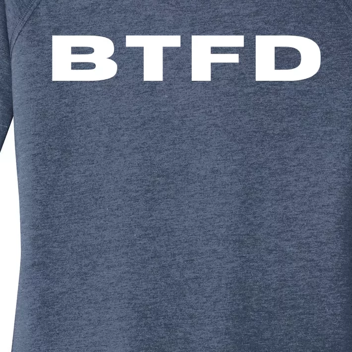 BTFD Buy The F'ing Dip, Trading Stocks, Bitcoin, Crypto, BTC Women's Perfect Tri Tunic Long Sleeve Shirt