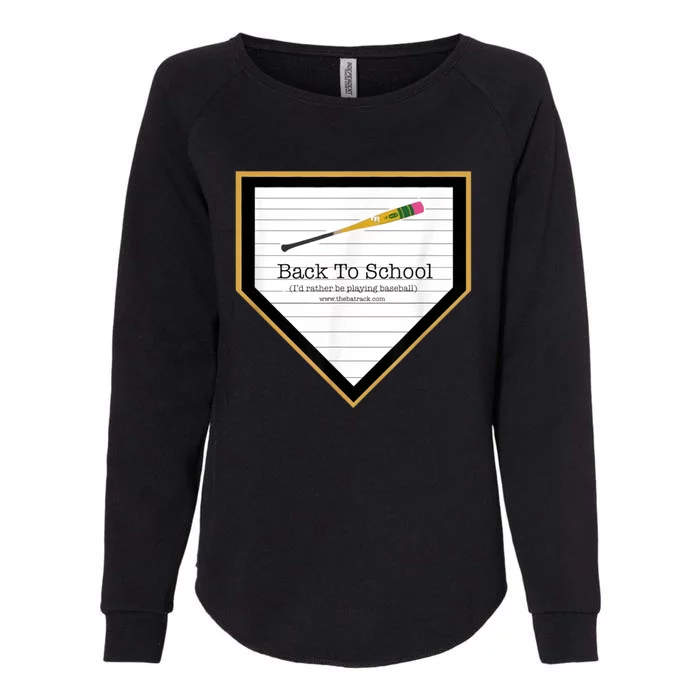 Baseball Back To School Home Plate Back To School Womens California Wash Sweatshirt