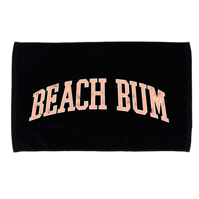 Beach Bum Trendy Graphic College Font Vintage Gift Microfiber Hand Towel