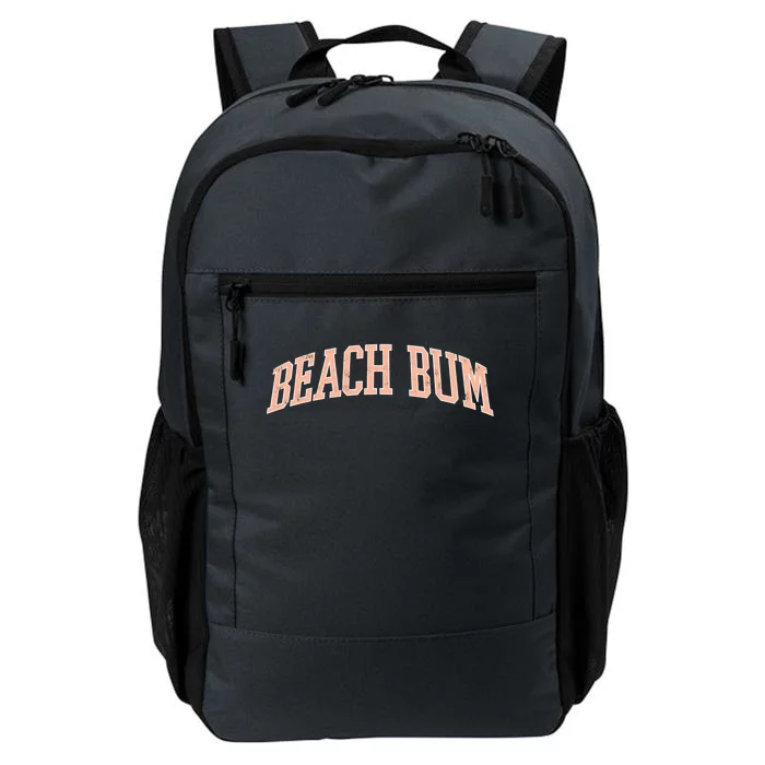 Beach Bum Trendy Graphic College Font Vintage Gift Daily Commute Backpack