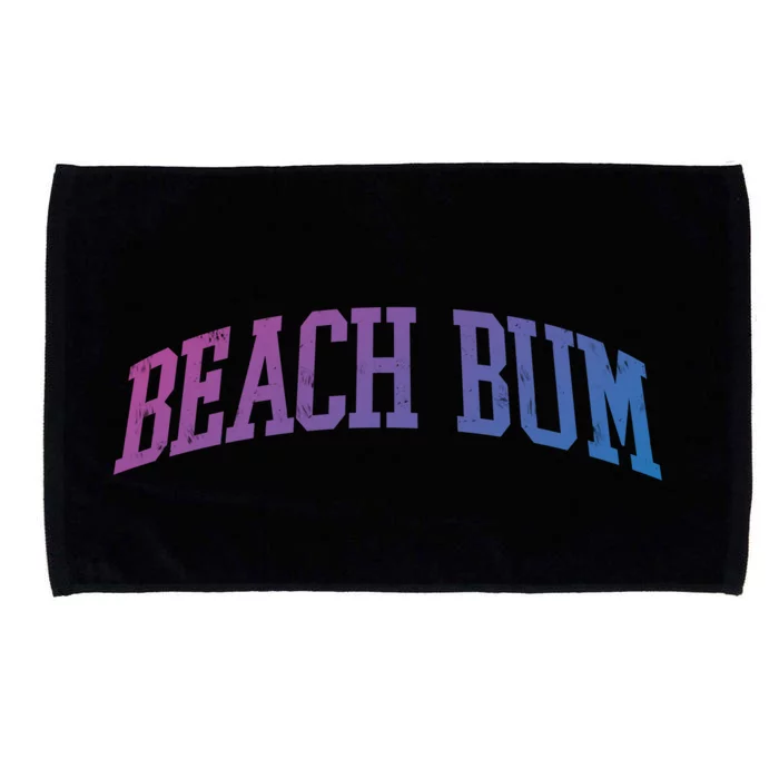 Beach Bum Trendy Graphic College Font Vintage Gift Microfiber Hand Towel