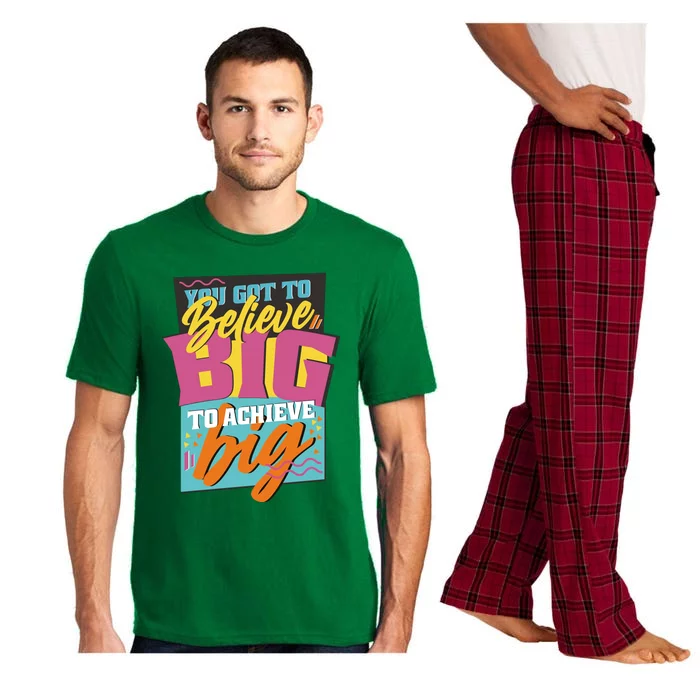 Believe Big To Achieve Big Retro Pajama Set