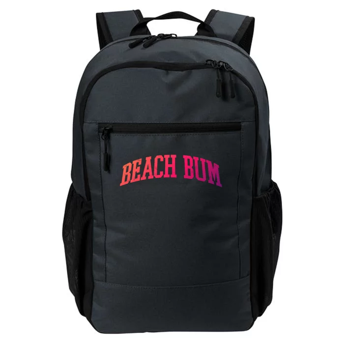 Beach Bum Trendy Graphic College Font Vintage Gift Daily Commute Backpack