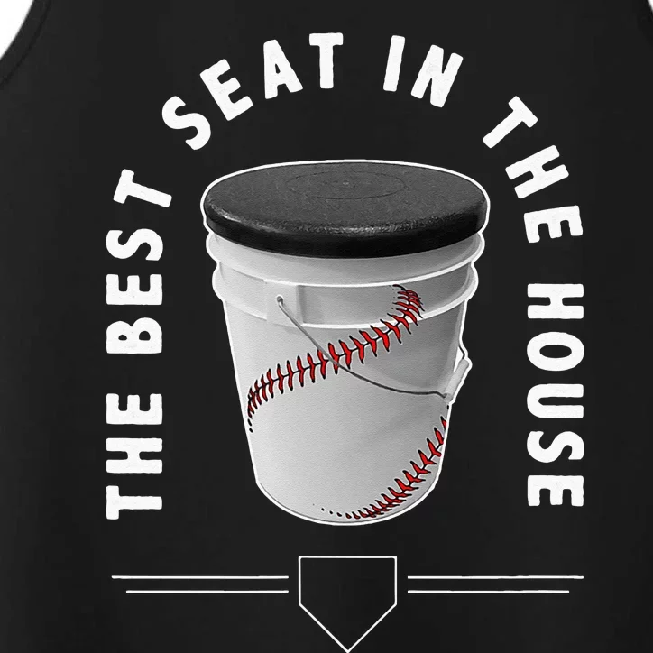 Baseball Bucket The Best Seat In The House Sports Performance Tank