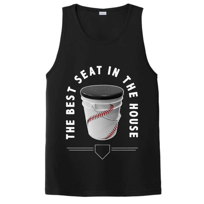 Baseball Bucket The Best Seat In The House Sports Performance Tank