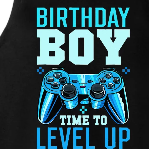 Birthday Boy Time To Level Up Matching Video Gamer Birthday Ladies Tri-Blend Wicking Tank