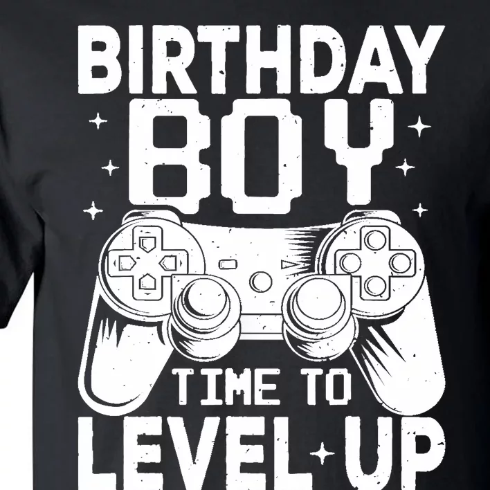 Birthday Boy Time To Level Up Party Gift Video Gaming Tall T-Shirt