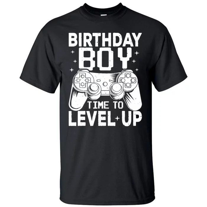 Birthday Boy Time To Level Up Party Gift Video Gaming Tall T-Shirt