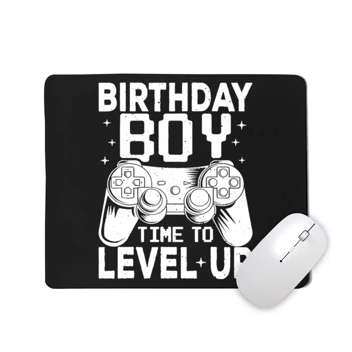 Birthday Boy Time To Level Up Party Gift Video Gaming Mousepad