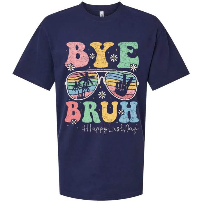 Bye Bruh Teachers Happy Last Day of School Summer Sueded Cloud Jersey T-Shirt