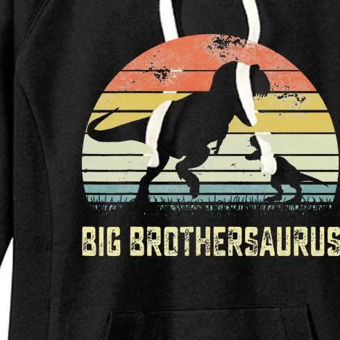 Big Brothersaurus T Rex Dinosaur Big Brother Saurus Family Women's Fleece Hoodie