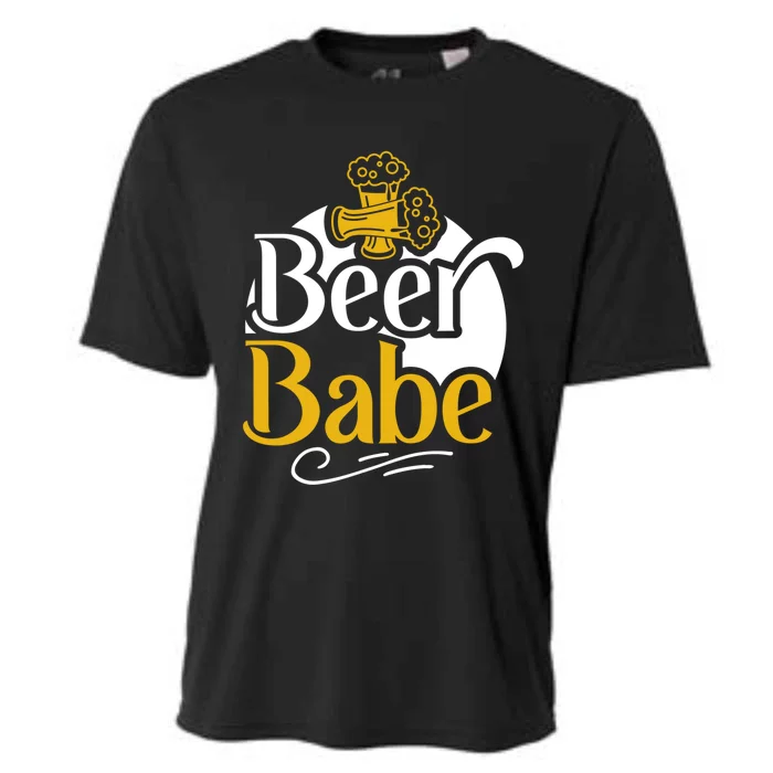 Beer Babe Traveling Summer Vacay Mode Cool Gift Cooling Performance Crew T-Shirt