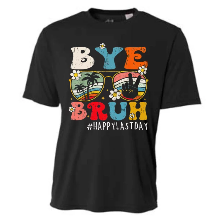 Bye Bruh Teacher Happy Last Day Of School Hello Summer Funny Cooling Performance Crew T-Shirt