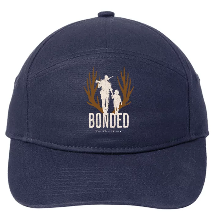 Bonded By The Hunt Father Son Hunting For Life Gift 7-Panel Snapback Hat