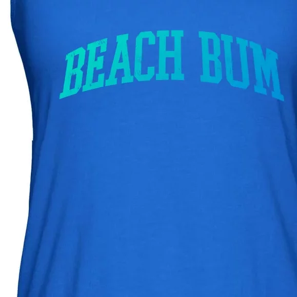 Beach Bum Trendy Graphic College Font Vintage Gift Ladies Essential Flowy Tank