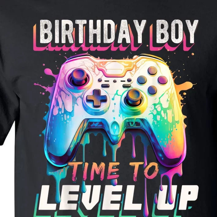 Birthday Boy Time To Level Up Video Game Birthday Party Tall T-Shirt