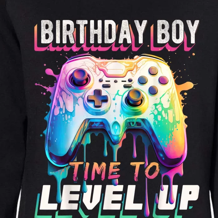 Birthday Boy Time To Level Up Video Game Birthday Party Womens California Wash Sweatshirt