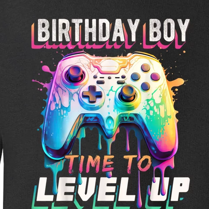 Birthday Boy Time To Level Up Video Game Birthday Party Toddler Sweatshirt