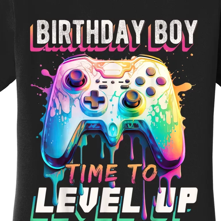 Birthday Boy Time To Level Up Video Game Birthday Party Women's T-Shirt