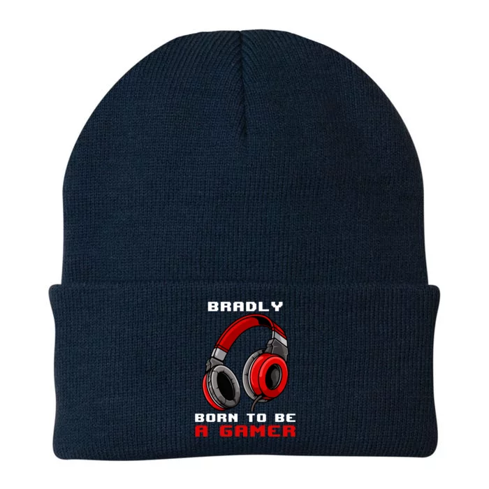 Bradly Born To Be A Gamer Personalized Gift Knit Cap Winter Beanie