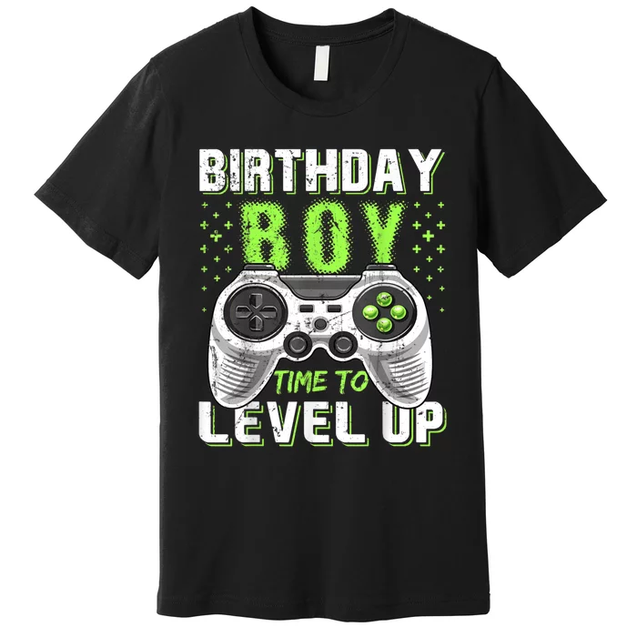 Birthday Boy Time To Level Up Video Game Birthday Gift Boy Premium T-Shirt