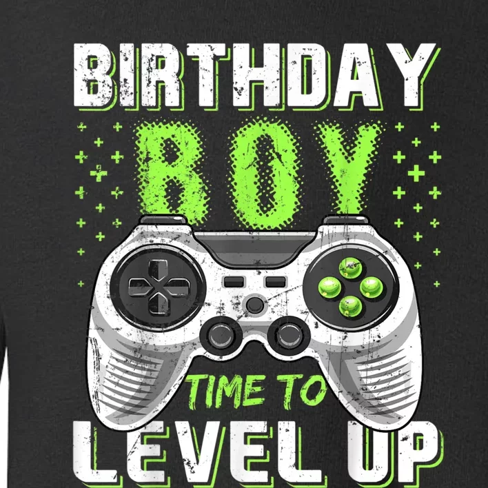 Birthday Boy Time To Level Up Video Game Birthday Gift Boy Toddler Sweatshirt