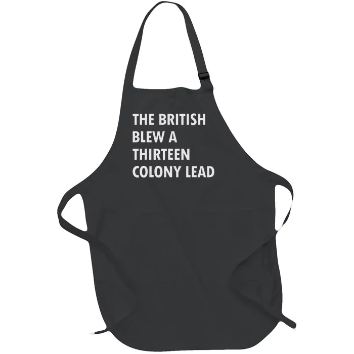 British Blew Thirteen Colonies 1776 Full-Length Apron With Pocket