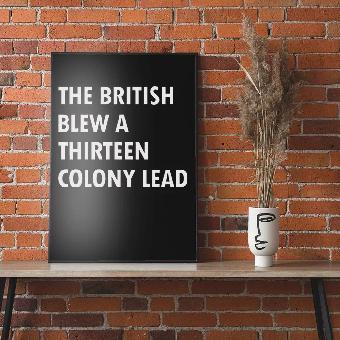 British Blew Thirteen Colonies 1776 Poster