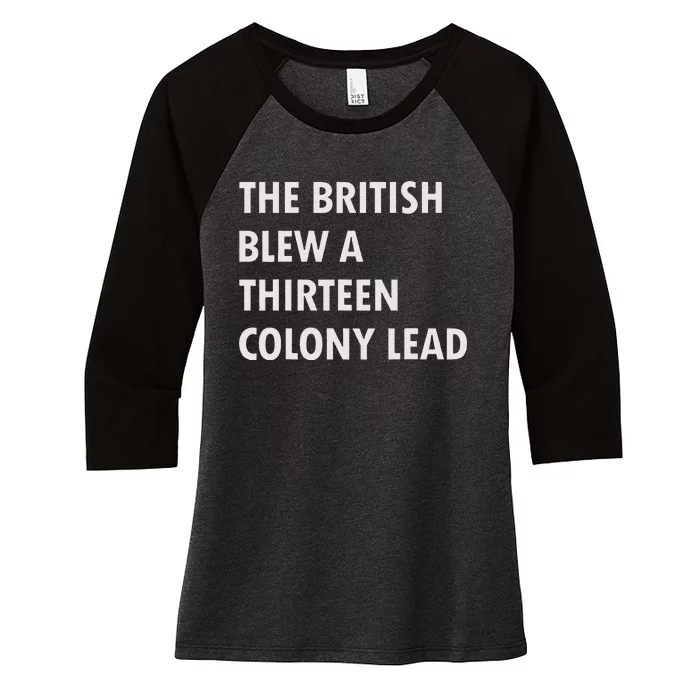 British Blew Thirteen Colonies 1776 Women's Tri-Blend 3/4-Sleeve Raglan Shirt