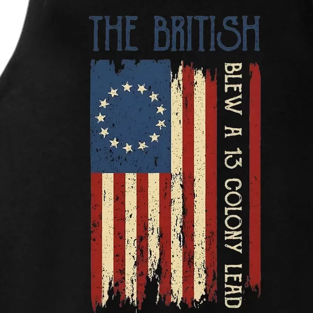 British Blew Thirteen Colony Revolutionary Ladies Tri-Blend Wicking Tank