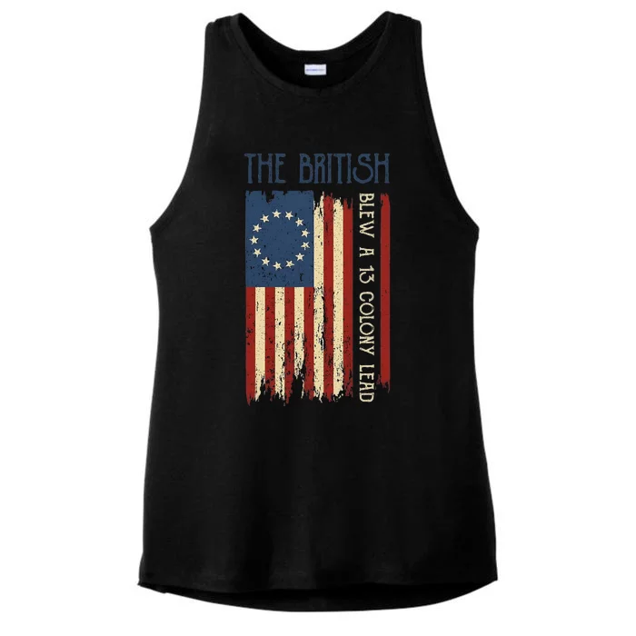 British Blew Thirteen Colony Revolutionary Ladies Tri-Blend Wicking Tank