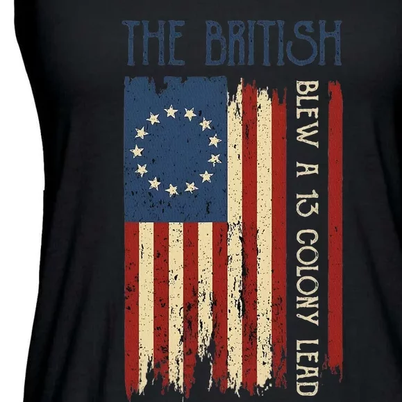 British Blew Thirteen Colony Revolutionary Ladies Essential Flowy Tank