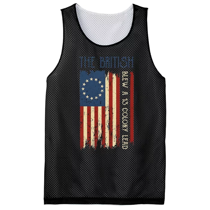 British Blew Thirteen Colony Revolutionary Mesh Reversible Basketball Jersey Tank