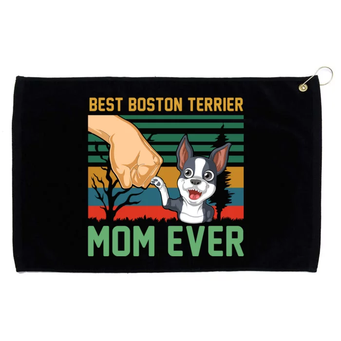 Best Boston Terrier Mom Ever Grommeted Golf Towel