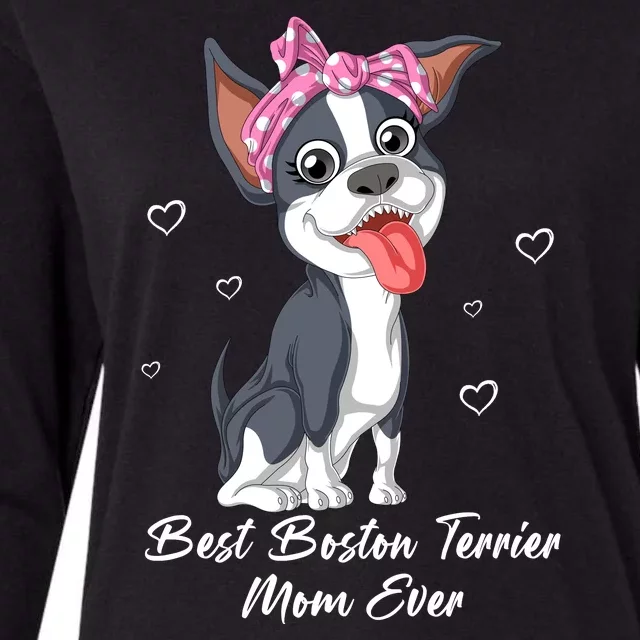 Best Boston Terrier Mom Ever Womens Cotton Relaxed Long Sleeve T-Shirt