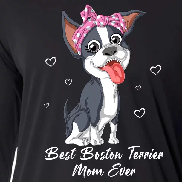 Best Boston Terrier Mom Ever Cooling Performance Long Sleeve Crew