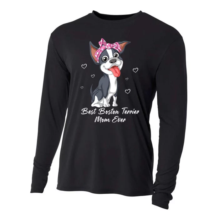 Best Boston Terrier Mom Ever Cooling Performance Long Sleeve Crew