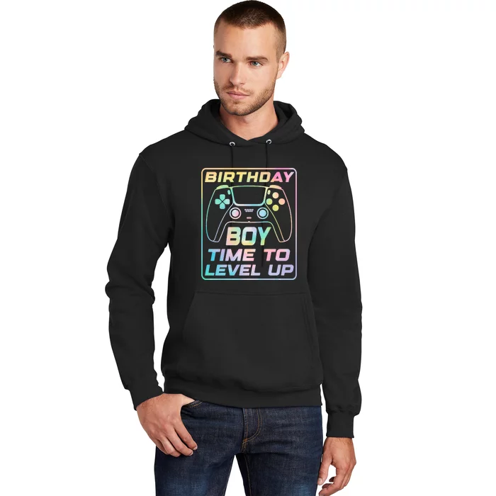 Birthday Boy Time To Level Up Funny Birthday Gamer Hoodie