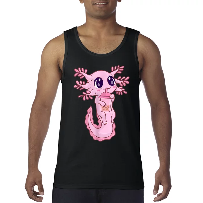 Bubble Boba Tea   Girls, Kawaii Anime Axolotl Tank Top