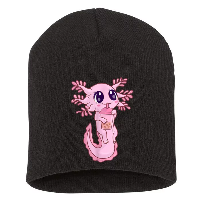 Bubble Boba Tea   Girls, Kawaii Anime Axolotl Short Acrylic Beanie