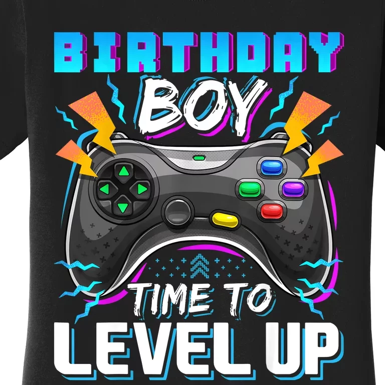 Birthday Boy Time To Level Up Video Game Birthday Gift Boy Women's T-Shirt