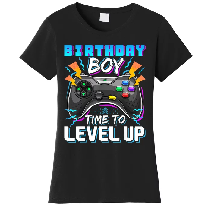 Birthday Boy Time To Level Up Video Game Birthday Gift Boy Women's T-Shirt