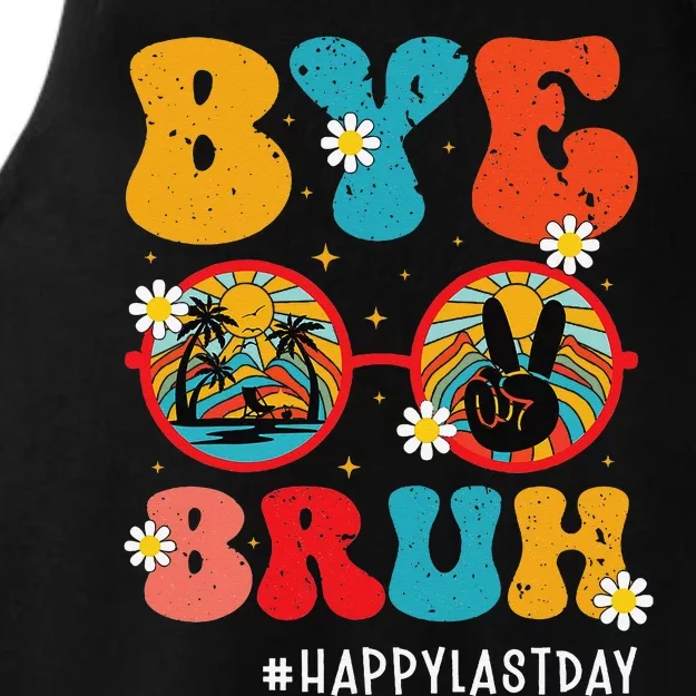 Bye Bruh Teacher Happy Last Day of School Hello Summer Funny Ladies Tri-Blend Wicking Tank