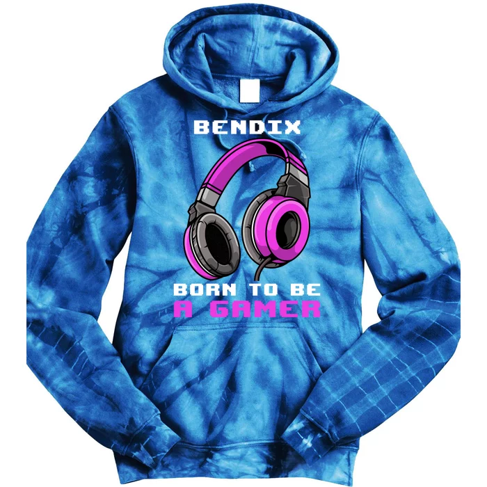 Bendix Born To Be A Gamer Personalized Cute Gift Tie Dye Hoodie