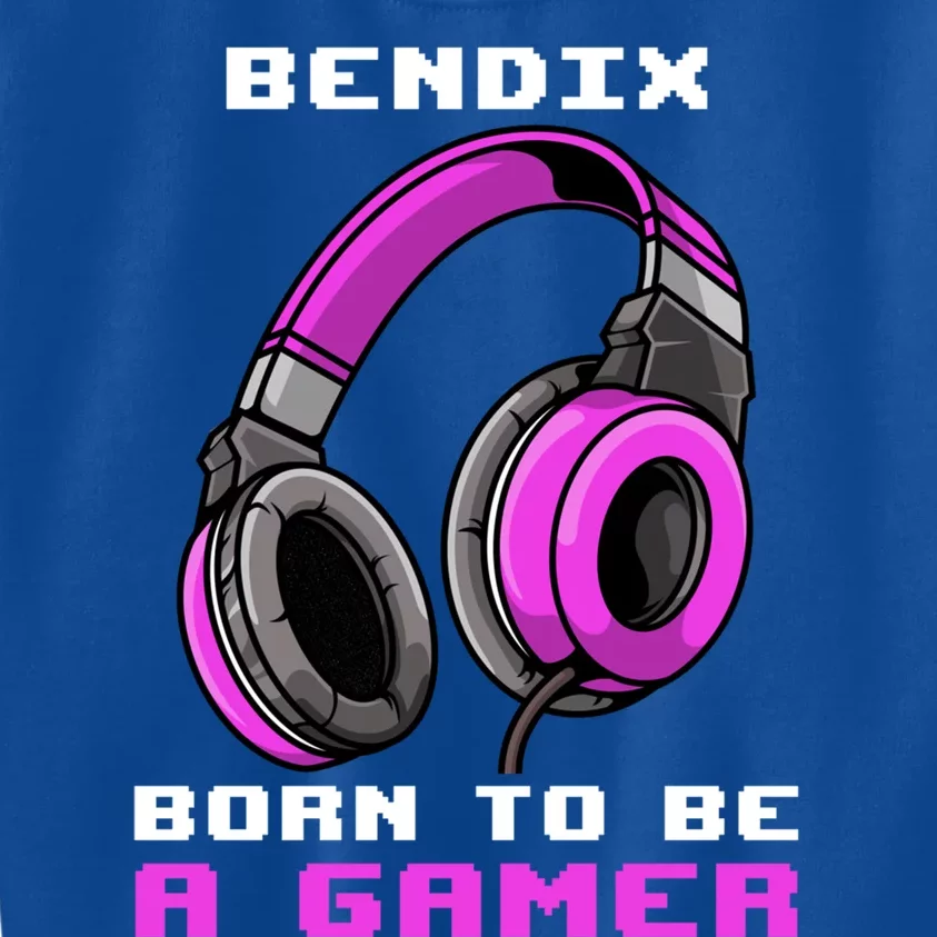 Bendix Born To Be A Gamer Personalized Cute Gift Kids Sweatshirt