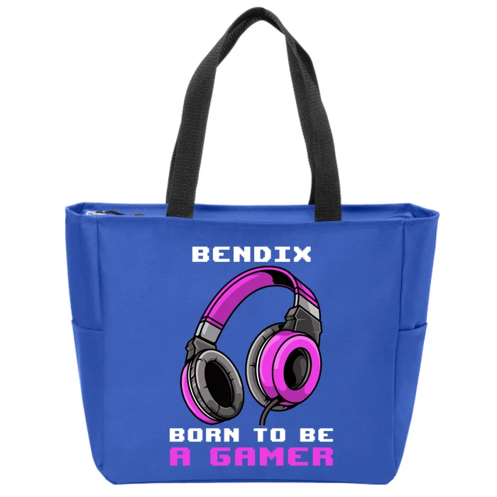 Bendix Born To Be A Gamer Personalized Cute Gift Zip Tote Bag