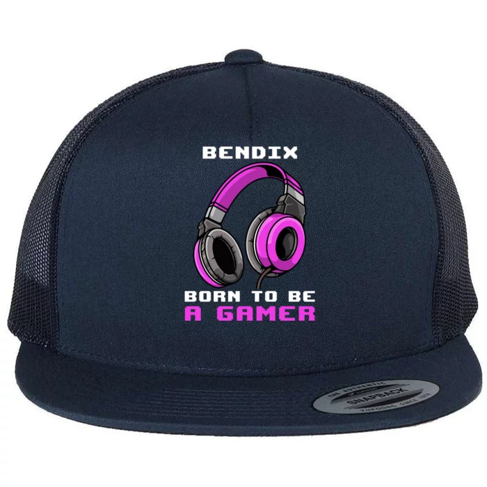 Bendix Born To Be A Gamer Personalized Cute Gift Flat Bill Trucker Hat